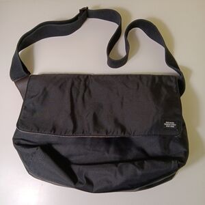 Jack Spade Warren Street Canvas Messenger Bag Black Laptop Office Buisness